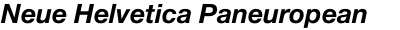 Neue Helvetica Paneuropean 76 Bold Italic